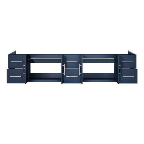 Image of Lexora Geneva Transitional Navy Blue 84" Vanity Cabinet Only | LG192284DE00000