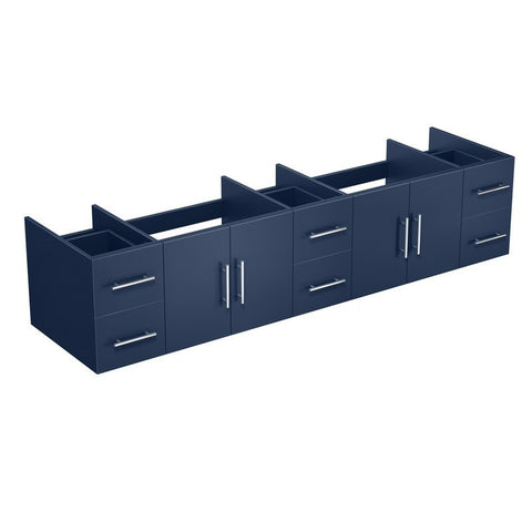 Image of Lexora Geneva Transitional Navy Blue 84" Vanity Cabinet Only | LG192284DE00000