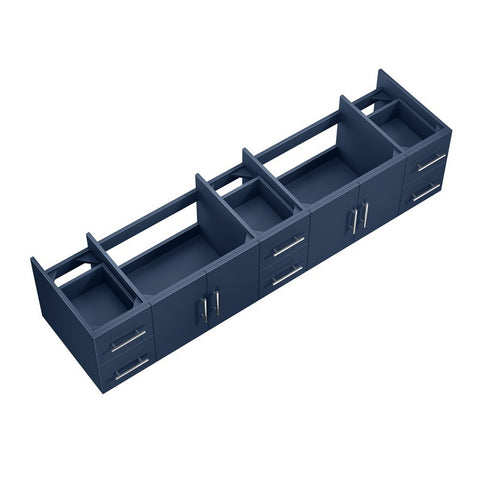 Image of Lexora Geneva Transitional Navy Blue 84" Vanity Cabinet Only | LG192284DE00000