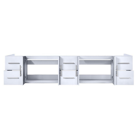 Image of Lexora Geneva Transitional Glossy White 84" Vanity Cabinet Only | LG192284DM00000