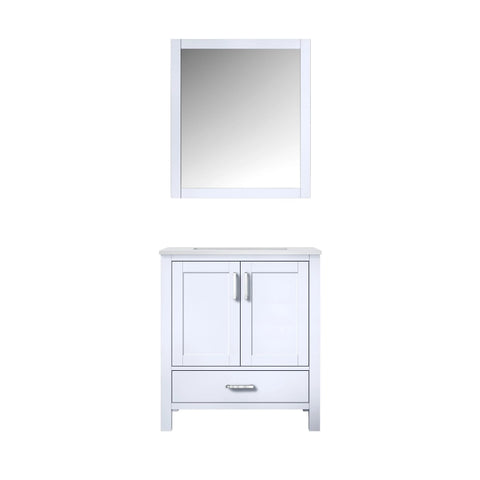 Image of Jacques Modern White 30" Single Sink Vanity Set | LJ342230SAWQM28F
