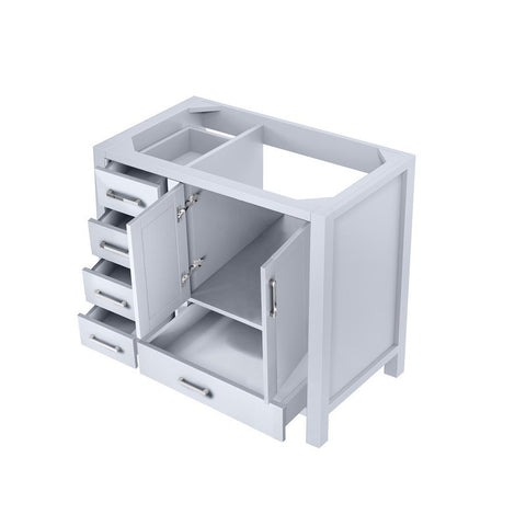 Image of Jacques 36" White Vanity Cabinet Only - Right Version | LJ342236SA00000R