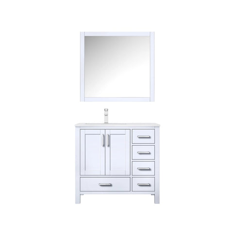 Image of Jacques Modern White 30" Single Sink Vanity Set - Left Version | LJ342236SAWQM34FL