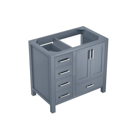 Image of Jacques 36" Dark Grey Vanity Cabinet Only - Right Version | LJ342236SB00000R