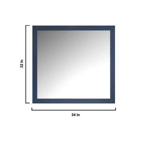 Image of Jacques 36" Navy Blue Single Sink Vanity Set with White Carrara Marble Top - Right Version | LJ342236SEDSM34FR