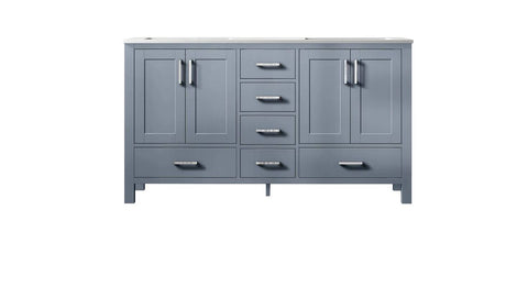 Image of Jacques Modern Dark Grey 60" Double Sink Vanity | LJ342260DBWQ000