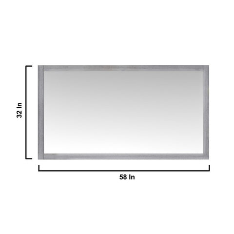 Image of Jacques 60" Distressed Grey Double Sink Vanity Set with White Carrara Marble Top | LJ342260DDDSM58F