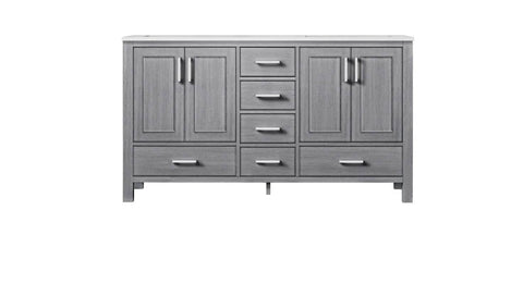 Image of Jacques Modern Distressed Grey 60" Double Sink Vanity | LJ342260DDWQ000