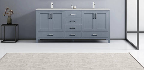 Image of Jacques Modern Dark Grey 72" Double Sink Vanity | LJ342272DBWQ000