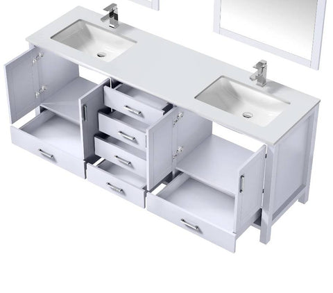 Image of Jacques Modern White 80" Double Sink Vanity | LJ342280DAWQ000