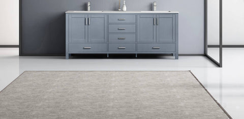 Image of Jacques Modern Dark Grey 80" Double Sink Vanity | LJ342280DBWQ000