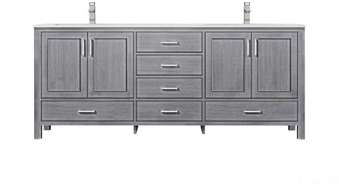 Image of Jacques Modern Distressed Grey 80" Double Sink Vanity | LJ342280DDWQ000
