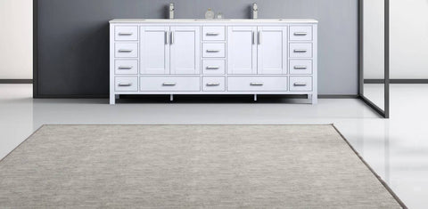 Image of Jacques Modern White 84" Double Sink Vanity | LJ342284DAWQ000