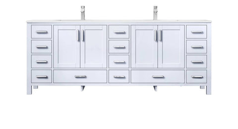 Image of Jacques Modern White 84" Double Sink Vanity | LJ342284DAWQ000