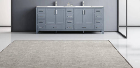 Image of Jacques Modern Dark Grey 84" Double Sink Vanity | LJ342284DBWQ000