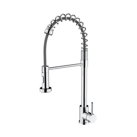 Image of Lexora Lanuvio Brass Kitchen Faucet w/ Pull Out Sprayer - Chrome | LKFS6011CH