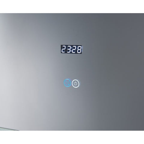 Image of Lexora Lugano 36" Wide x 36" Tall LED Mirror w/ Defogger | LL3636LEDM