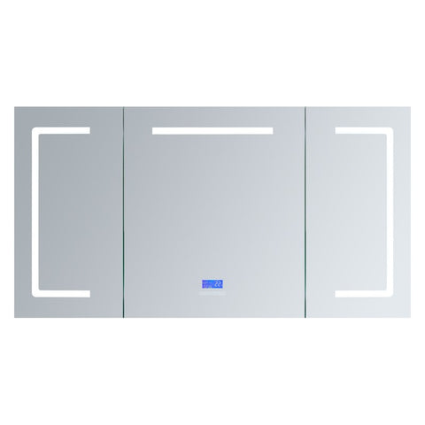 Image of Lexora Lesina 60" Wide x 32" Tall LED Medicine Cabinet w/ Defogger | LL6032LEDMC