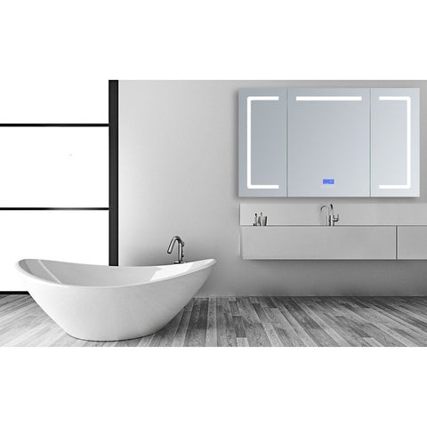 Image of Lexora Lesina 60" Wide x 36" Tall LED Medicine Cabinet w/ Defogger | LL6036LEDMC