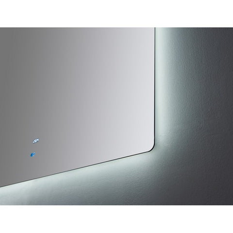 Image of Lexora Lugano 60" Wide x 36" Tall LED Mirror w/ Defogger | LL6036LEDM