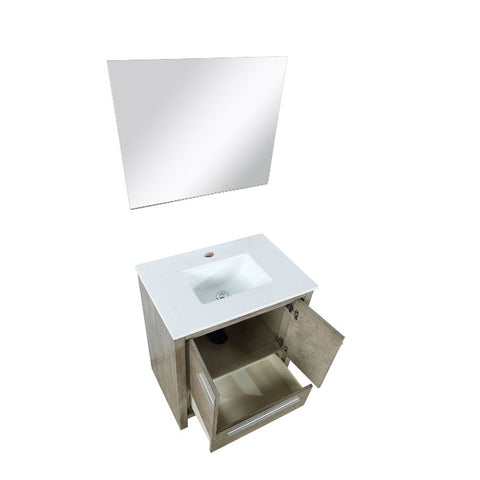 Image of Lexora Lafarre Contemporary 30" Rustic Acacia Single Sink Bathroom Vanity | LLF30SKSOSM28