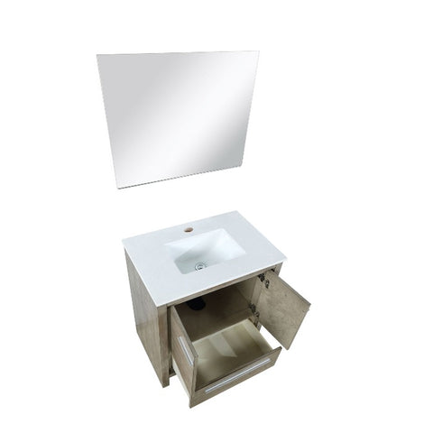 Image of Lexora Lafarre Contemporary 30" Rustic Acacia Single Sink Bathroom Vanity | LLF30SKSOSM28