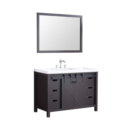 Image of Marsyas 48" Brown Single Vanity Set, White Quartz Top | LM342248SCCSM44F