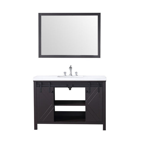 Image of Marsyas 48" Brown Single Vanity Set, White Quartz Top | LM342248SCCSM44F