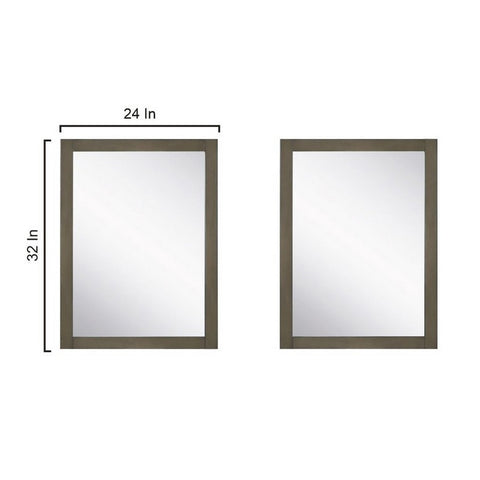 Image of Marsyas 60" Rustic Brown Double Vanity, no Top and 24" Mirrors | LM342260DK00M24