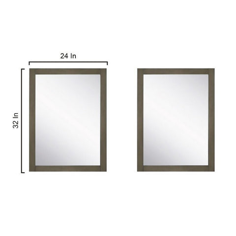 Image of Marsyas 60" Rustic Brown Double Vanity, White Quartz Top and 24" Mirrors | LM342260DKCSM24