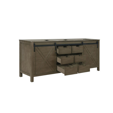 Image of Marsyas 80" Rustic Brown Vanity Cabinet Only | LM342280DK00000