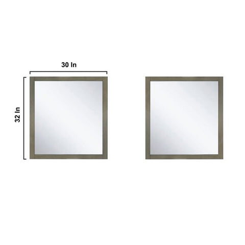 Image of Marsyas 80" Rustic Brown Double Vanity, no Top and 30" Mirrors | LM342280DK00M30