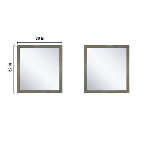 Image of Marsyas 80" Rustic Brown Double Vanity, White Quartz Top and 30" Mirrors | LM342280DKCSM30