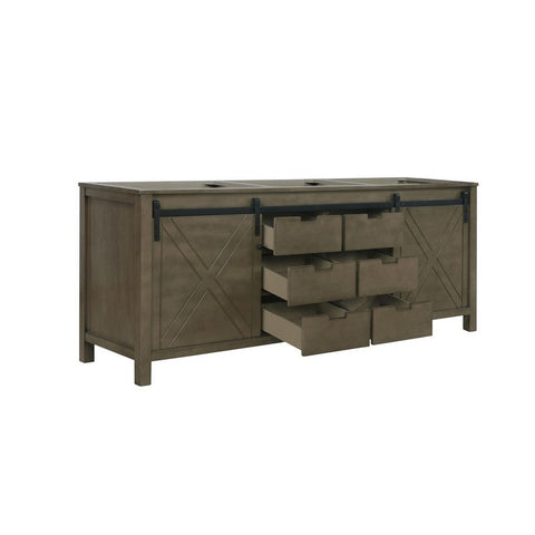 Image of Marsyas 84" Rustic Brown Vanity Cabinet Only | LM342284DK00000