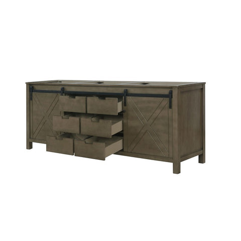 Image of Marsyas 84" Rustic Brown Vanity Cabinet Only | LM342284DK00000