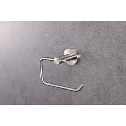 Image of Lexora Bagno Nera Stainless Steel Toilet Paper Holder - Satin Nickel | LPH16152SN