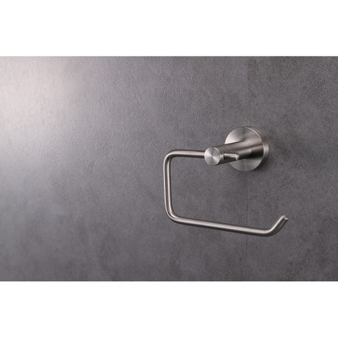 Image of Lexora Bagno Nera Stainless Steel Toilet Paper Holder - Satin Nickel | LPH16152SN