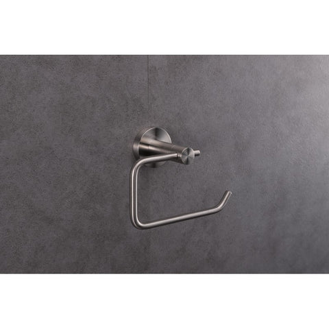 Image of Lexora Bagno Nera Stainless Steel Toilet Paper Holder - Satin Nickel | LPH16152SN