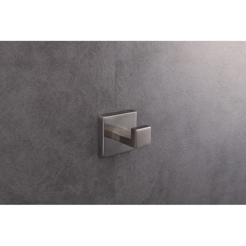 Image of Lexora Bagno Lucido Stainless Steel Robe Hook - Satin Nickel | LRH14152SN
