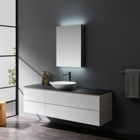 Image of Lexora Savera 24" Wide x 32" Tall LED Medicine Cabinet w/ Defogger | LS2432LEDMC