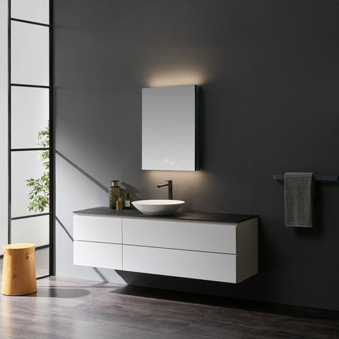 Image of Lexora Savera 24" Wide x 32" Tall LED Medicine Cabinet w/ Defogger | LS2432LEDMC