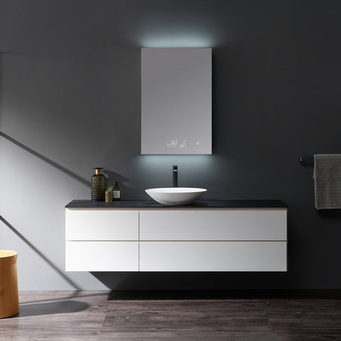 Image of Lexora Savera 24" Wide x 36" Tall LED Medicine Cabinet w/ Defogger | LS2436LEDMC