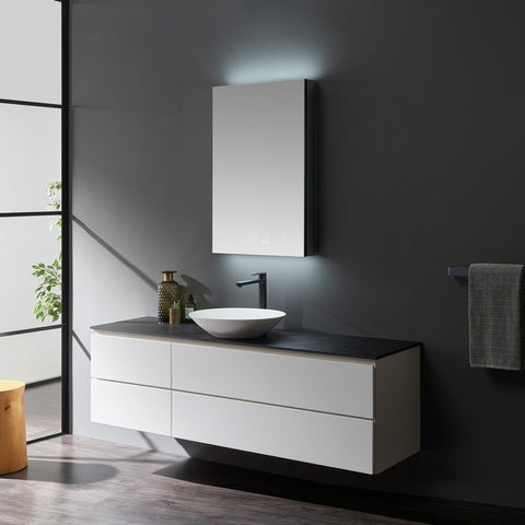 Image of Lexora Savera 24" Wide x 36" Tall LED Medicine Cabinet w/ Defogger | LS2436LEDMC