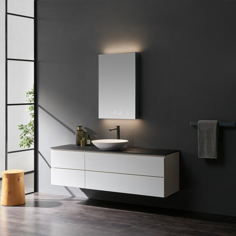 Image of Lexora Savera 24" Wide x 36" Tall LED Medicine Cabinet w/ Defogger | LS2436LEDMC