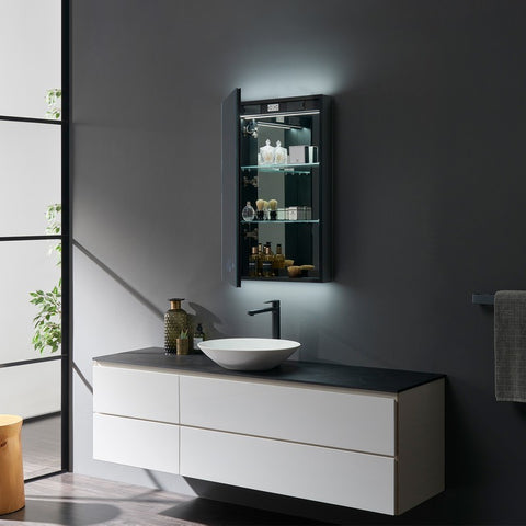 Image of Lexora Savera 24" Wide x 36" Tall LED Medicine Cabinet w/ Defogger | LS2436LEDMC