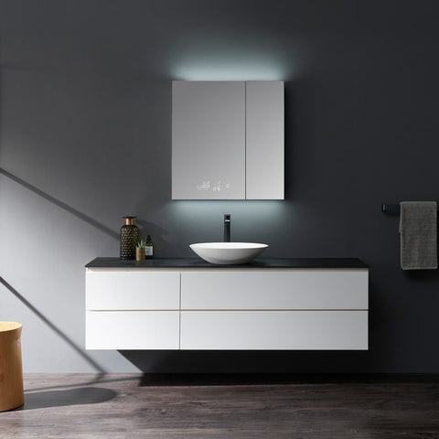 Image of Lexora Savera 30" Wide x 32" Tall LED Medicine Cabinet w/ Defogger | LS3032LEDMC