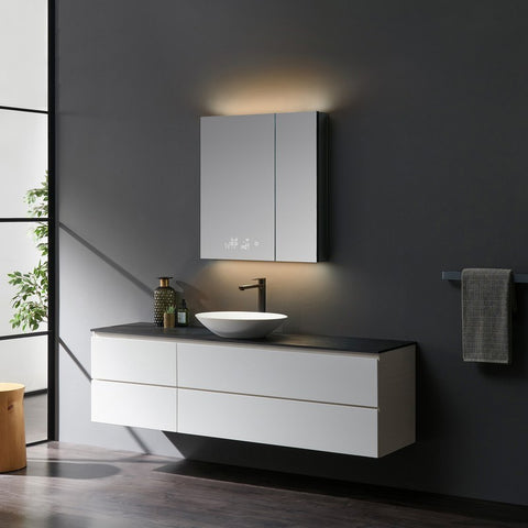 Image of Lexora Savera 30" Wide x 32" Tall LED Medicine Cabinet w/ Defogger | LS3032LEDMC