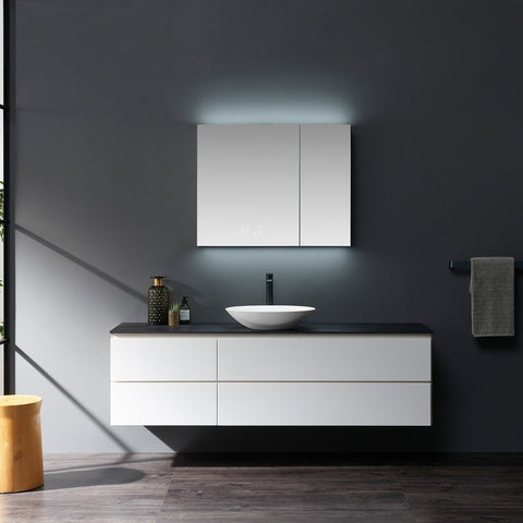 Image of Lexora Savera 36" Wide x 32" Tall LED Medicine Cabinet w/ Defogger | LS3632LEDMC