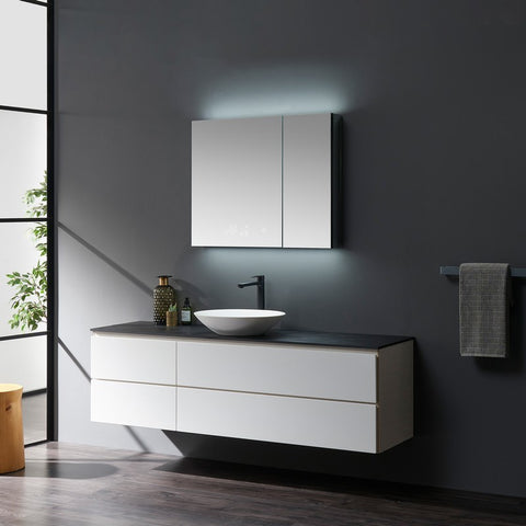 Image of Lexora Savera 36" Wide x 32" Tall LED Medicine Cabinet w/ Defogger | LS3632LEDMC