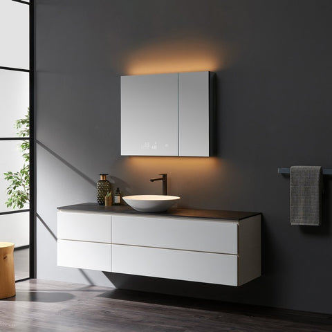 Image of Lexora Savera 36" Wide x 32" Tall LED Medicine Cabinet w/ Defogger | LS3632LEDMC